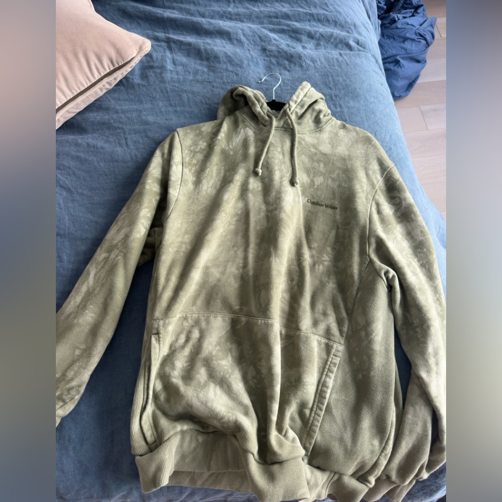 Outdoor Voices Olive Green Hoodie with Subtle Logo